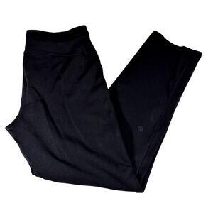 Lululemon 'On the Fly Ponte' Dress Pants Straight Leg Black Sie x8 Zip Pockets